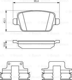 BOSCH 0 986 494 639 - Гальмівні колодки, дискові гальма autozip.com.ua