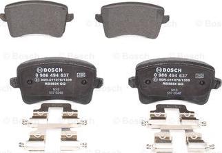 BOSCH 0 986 494 637 - Гальмівні колодки, дискові гальма autozip.com.ua