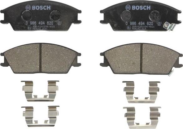 BOSCH 0 986 494 620 - Гальмівні колодки, дискові гальма autozip.com.ua