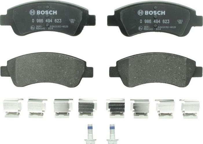BOSCH 0 986 494 623 - Гальмівні колодки, дискові гальма autozip.com.ua