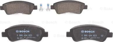 BOSCH 0 986 494 623 - Гальмівні колодки, дискові гальма autozip.com.ua