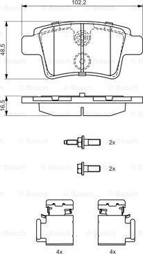 BOSCH 0 986 494 622 - Гальмівні колодки, дискові гальма autozip.com.ua