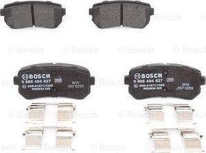 BOSCH 0 986 494 627 - Гальмівні колодки, дискові гальма autozip.com.ua