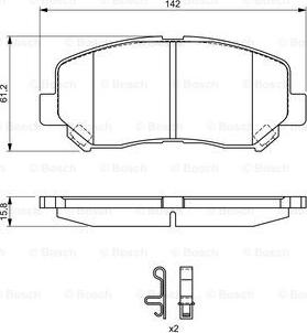 BOSCH 0 986 494 675 - Гальмівні колодки, дискові гальма autozip.com.ua