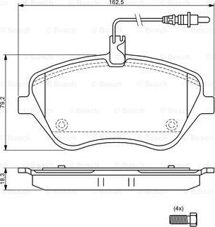 BOSCH 0 986 494 098 - Гальмівні колодки, дискові гальма autozip.com.ua