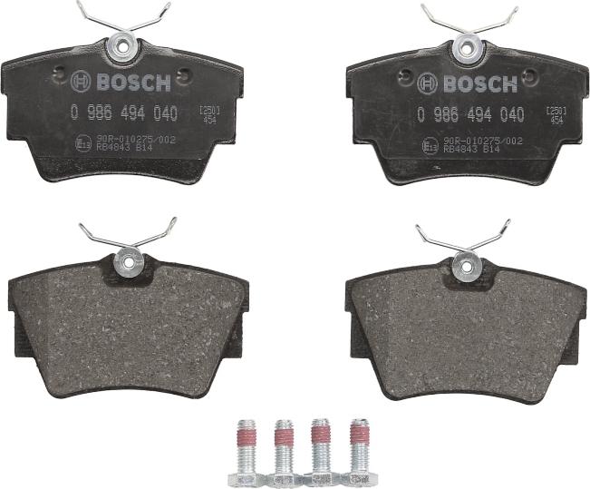 BOSCH 0 986 494 040 - Гальмівні колодки, дискові гальма autozip.com.ua