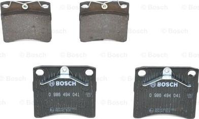 BOSCH 0 986 494 041 - Гальмівні колодки, дискові гальма autozip.com.ua