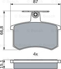 BOSCH 0 986 494 059 - Гальмівні колодки, дискові гальма autozip.com.ua