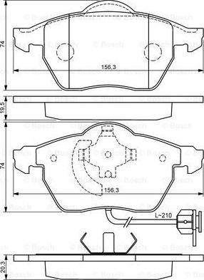 BOSCH 0 986 494 050 - Гальмівні колодки, дискові гальма autozip.com.ua