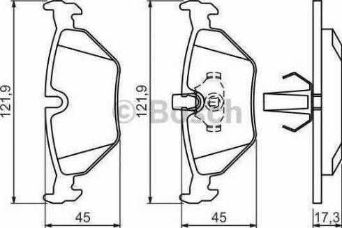 BOSCH 986424459 - Гальмівні колодки, дискові гальма autozip.com.ua