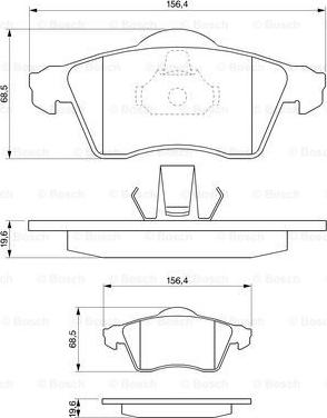 BOSCH 0 986 494 008 - Гальмівні колодки, дискові гальма autozip.com.ua