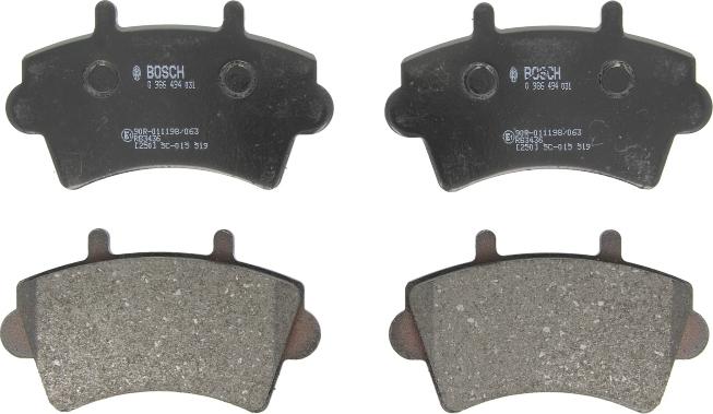 BOSCH 0 986 494 031 - Гальмівні колодки, дискові гальма autozip.com.ua