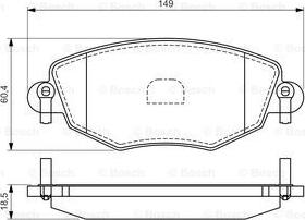 BOSCH 0 986 494 026 - Гальмівні колодки, дискові гальма autozip.com.ua