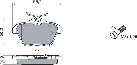 BOSCH 0 986 494 020 - Гальмівні колодки, дискові гальма autozip.com.ua