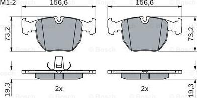 BOSCH 0 986 494 028 - Колодка торм. диск. BMW 5 E39.7 E38.X5 передн.  пр-во Bosch autozip.com.ua