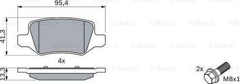 BOSCH 0 986 494 023 - Гальмівні колодки, дискові гальма autozip.com.ua