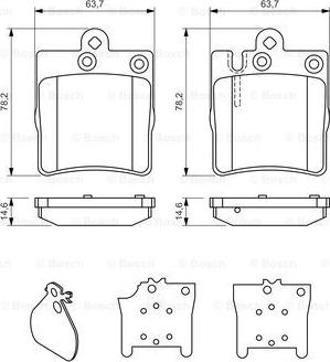 BOSCH 0 986 494 022 - Гальмівні колодки, дискові гальма autozip.com.ua