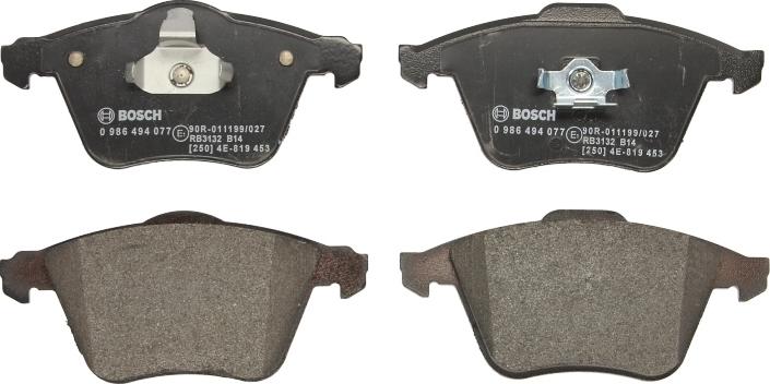 BOSCH 0 986 494 077 - Гальмівні колодки, дискові гальма autozip.com.ua