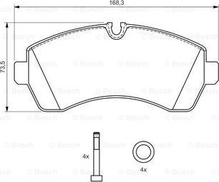 BOSCH 0 986 494 194 - Гальмівні колодки, дискові гальма autozip.com.ua