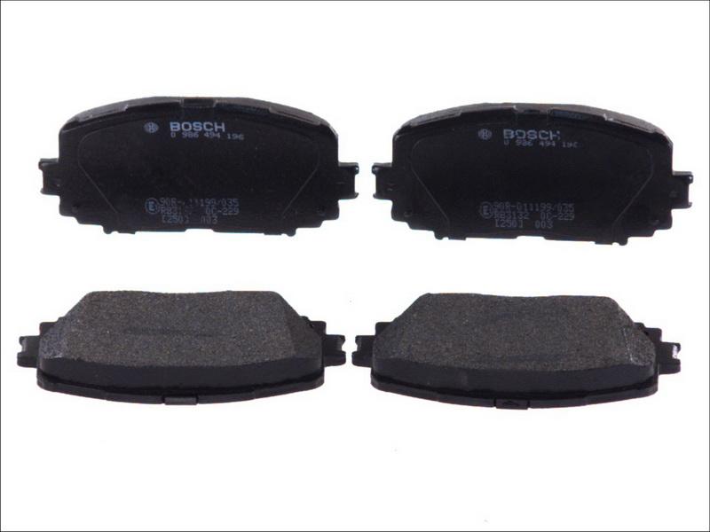 BOSCH 0 986 494 196 - Гальмівні колодки, дискові гальма autozip.com.ua