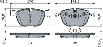 BOSCH 0 986 494 191 - Гальмівні колодки, дискові гальма autozip.com.ua