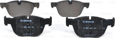 BOSCH 0 986 494 191 - Гальмівні колодки, дискові гальма autozip.com.ua