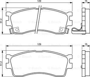 BOSCH 0 986 494 144 - Гальмівні колодки, дискові гальма autozip.com.ua