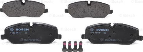 BOSCH 0 986 494 147 - Гальмівні колодки, дискові гальма autozip.com.ua