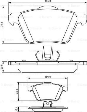 BOSCH 0 986 494 159 - Гальмівні колодки, дискові гальма autozip.com.ua