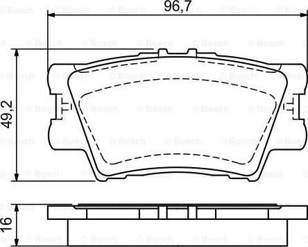 BOSCH 0 986 494 154 - Гальмівні колодки, дискові гальма autozip.com.ua