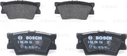 BOSCH 0 986 494 154 - Гальмівні колодки, дискові гальма autozip.com.ua