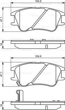 BOSCH 0 986 494 155 - Гальмівні колодки, дискові гальма autozip.com.ua