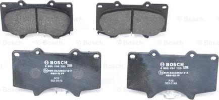 BOSCH 0 986 494 153 - Гальмівні колодки, дискові гальма autozip.com.ua