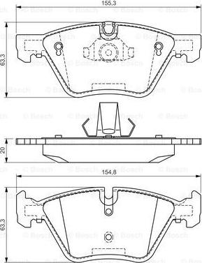 BOSCH 0 986 494 118 - Гальмівні колодки, дискові гальма autozip.com.ua