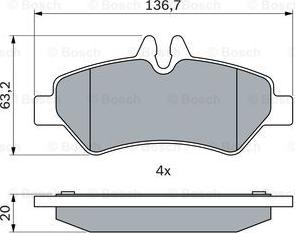 BOSCH 0 986 494 123 - Гальмівні колодки, дискові гальма autozip.com.ua