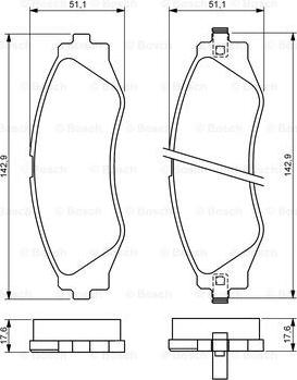 BOSCH 0 986 494 173 - Гальмівні колодки, дискові гальма autozip.com.ua