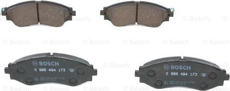 BOSCH 0 986 494 173 - Колодка торм. диск. CHEVROLET EPICA 2.0 2.0D 2.5 06- передн. пр-во Bosch autozip.com.ua