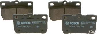 BOSCH 0 986 494 891 - Гальмівні колодки, дискові гальма autozip.com.ua