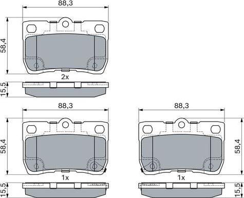 BOSCH 0 986 494 891 - Гальмівні колодки, дискові гальма autozip.com.ua