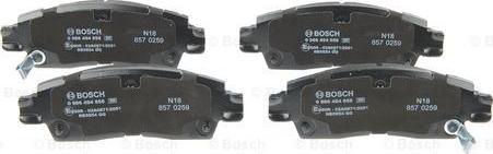 BOSCH 0 986 494 858 - Гальмівні колодки, дискові гальма autozip.com.ua