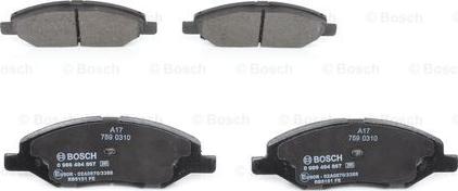 BOSCH 0 986 494 867 - Гальмівні колодки, дискові гальма autozip.com.ua