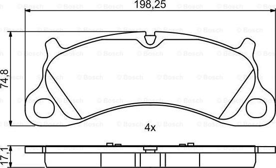 BOSCH 0 986 494 806 - Гальмівні колодки, дискові гальма autozip.com.ua