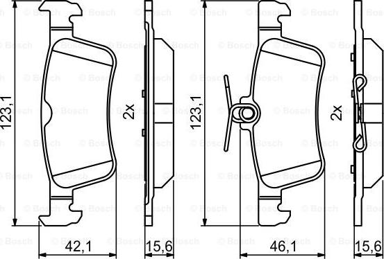 BOSCH 0 986 494 811 - Гальмівні колодки, дискові гальма autozip.com.ua