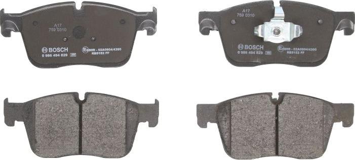 BOSCH 0 986 494 829 - Гальмівні колодки, дискові гальма autozip.com.ua