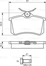 BOSCH 0 986 494 399 - Комплект гальмівних колодок  - дискові autozip.com.ua