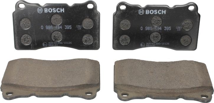 BOSCH 0 986 494 395 - Гальмівні колодки, дискові гальма autozip.com.ua