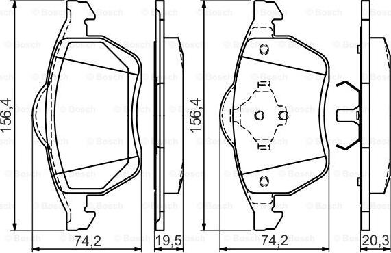 BOSCH 0 986 494 390 - Гальмівні колодки, дискові гальма autozip.com.ua