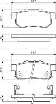 BOSCH 0 986 494 392 - Гальмівні колодки, дискові гальма autozip.com.ua