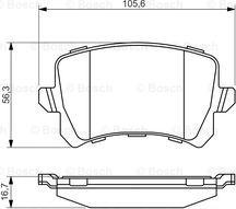 BOSCH 0 986 494 344 - Гальмівні колодки, дискові гальма autozip.com.ua