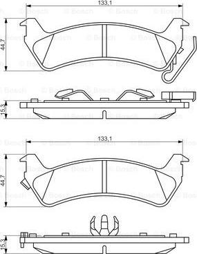 BOSCH 0 986 494 348 - Гальмівні колодки, дискові гальма autozip.com.ua